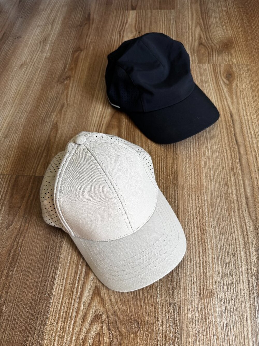 Lot of Womens Running Hats - All in Motion (Black), Unknown Brand (Tan/Beige)